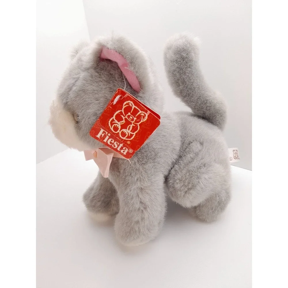 Fiesta Gray Cat Plush 8